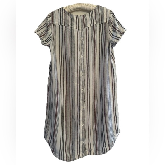 Cloth & Stone for Anthropologie Striped Linen Blend Tunic Dress – Women’s M - Picture 8 of 8